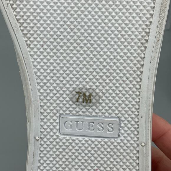 Guess Women’s Loven Lace up Sneakers White Size 7M - Picture 6 of 10